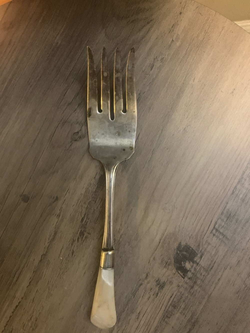 Cream Handle Stainless Serving Fork - Home Dining